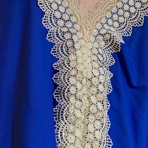 Cobalt blue one piece bathing suit